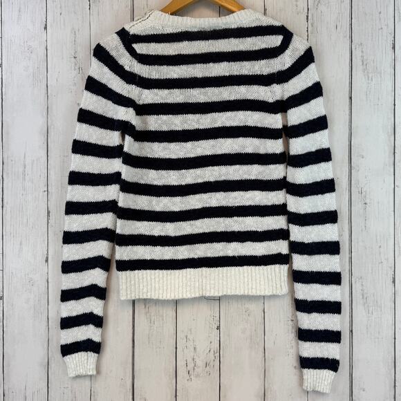 See By Chloé Black/White Striped Chunky Knit Nautical Sweater Size Small - Picture 5 of 15